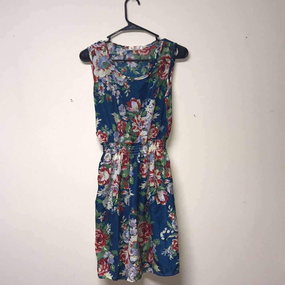Floral silk dress